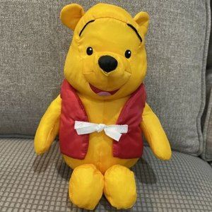 Disney Winnie The Pooh Plush Bear Life Jacket Nylon Stuffed Animal 12"